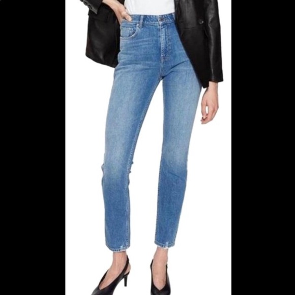 ANINE BING Medium Wash Straight Jeans - Picture 1 of 15